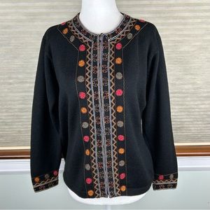 Sumac Alpaca Vintage Embroidered Soft Cozy Quiet Luxury Cardigan Sweater Granola